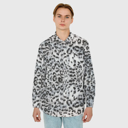 Мужская рубашка oversize 3D White Jaguar - фото 2