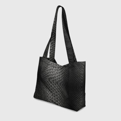 Пляжная сумка 3D Черная кожа - фото 2