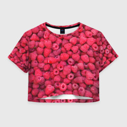 Женская футболка Crop-top 3D Малинки