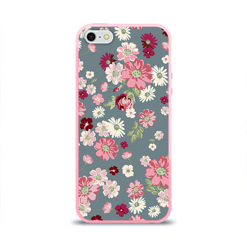 Чехол для Apple iPhone 5/5S силиконовый глянцевый Цветочки Фото 01 Чехол для Apple iPhone 5/5S силиконовый глянцевый Цветочки Фото 01