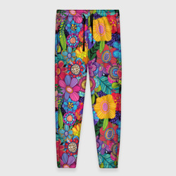 Женские брюки 3D Яркие цветы