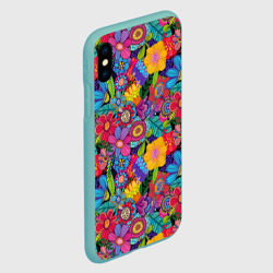 Чехол для iPhone XS Max матовый Яркие цветы - фото 2