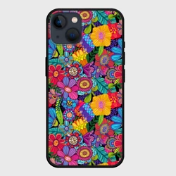 Чехол для iPhone 14 Яркие цветы