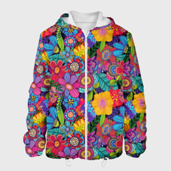 Мужская куртка 3D Яркие цветы