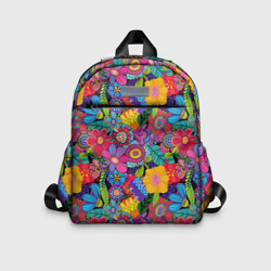 Детский рюкзак 3D Яркие цветы
