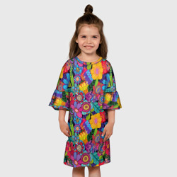 Детское платье 3D Яркие цветы - фото 2