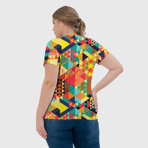 Женская футболка 3D Геометрия, цвет 3D печать - фото 7