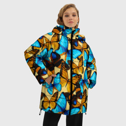 Женская зимняя куртка Oversize Бабочки - фото 2