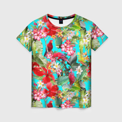Женская футболка 3D Тропический мир