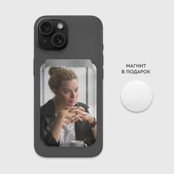 Картхолдер Magsafe магнитный Робби Марго в кафе - фото 2