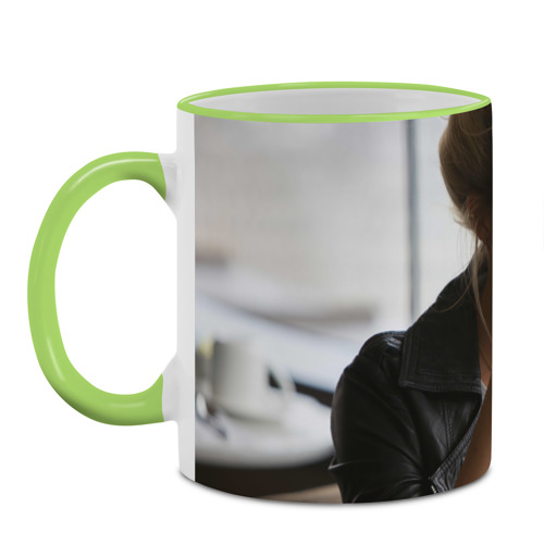 Кружка с полной запечаткой Робби Марго в кафе, цвет Кант светло-зеленый - фото 2