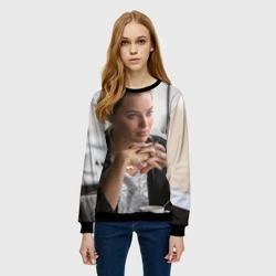Женский свитшот 3D Робби Марго в кафе - фото 2
