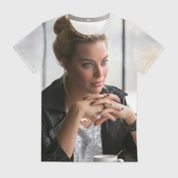 Женская футболка 3D Робби Марго в кафе