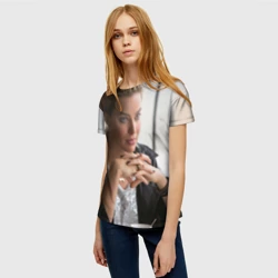 Женская футболка 3D Робби Марго в кафе - фото 2