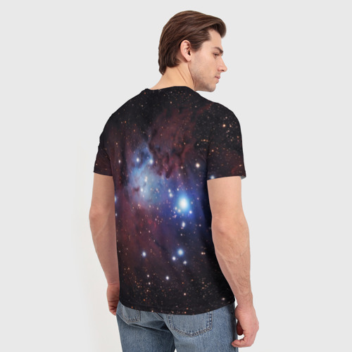 Мужская футболка 3D с принтом Созвездие, вид сзади #2
