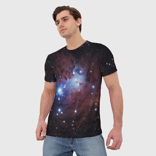 Мужская футболка 3D с принтом Созвездие, фото на моделе #1