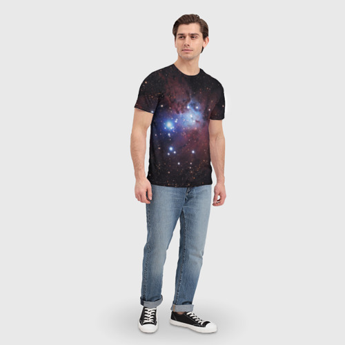 Мужская футболка 3D с принтом Созвездие, вид сбоку #3