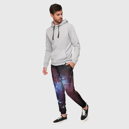 Мужские брюки 3D с принтом Созвездие, фото на моделе #1