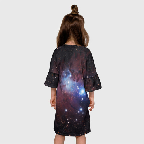 Детское платье 3D с принтом Созвездие, вид сзади #2