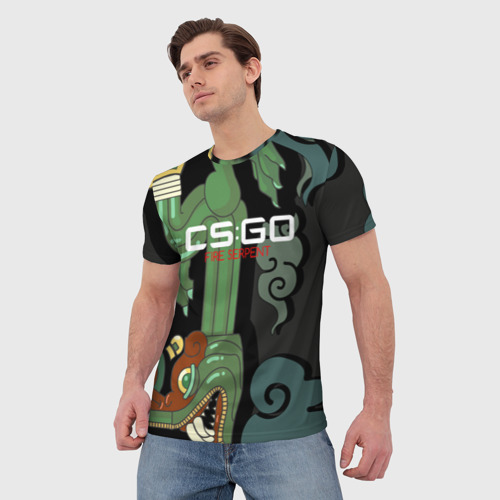 Мужская футболка 3D cs:go - Fire Serpent (Огненный змей), цвет 3D печать - фото 3