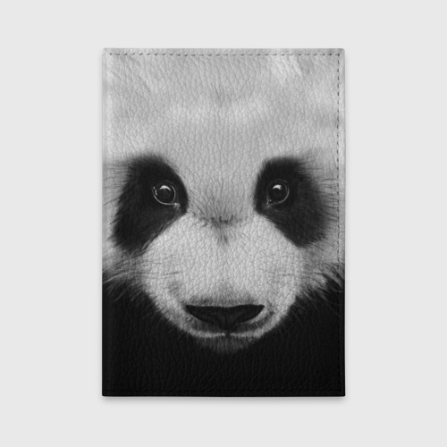 Обложка для автодокументов Морда панды, цвет черный