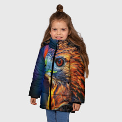 Зимняя куртка для девочек 3D Сокол - фото 2