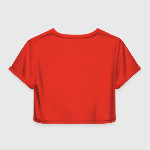 Женская футболка Crop-top 3D Евро 2016, цвет 3D печать - фото 2