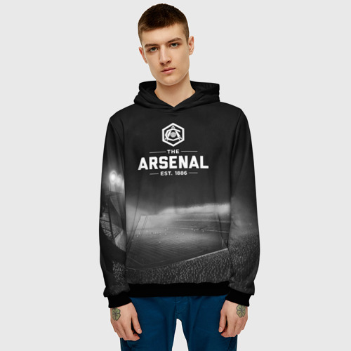 Мужская толстовка 3D Arsenal FC, цвет черный - фото 3