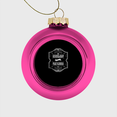 Стеклянный ёлочный шар Peaky Blinders 3, цвет розовый