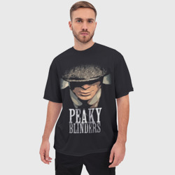 Мужская футболка oversize 3D Peaky Blinders - Томас Шелби - фото 2