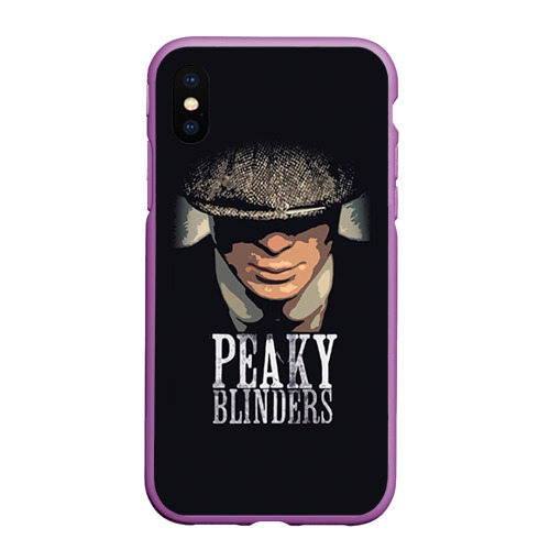 Чехол для iPhone XS Max матовый Peaky Blinders - Томас Шелби, цвет фиолетовый