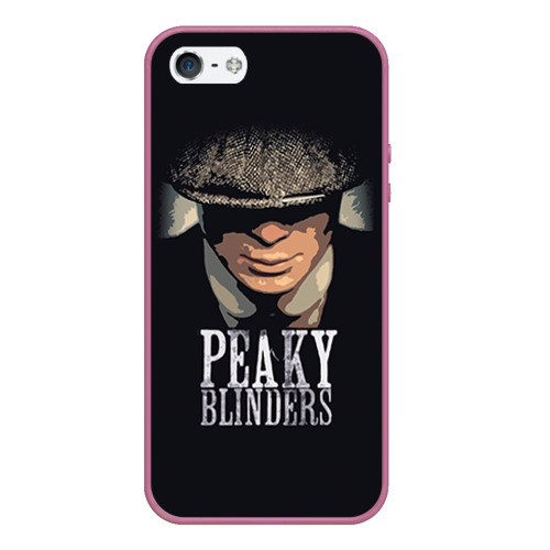 Чехол для iPhone 5/5S матовый Peaky Blinders - Томас Шелби, цвет розовый