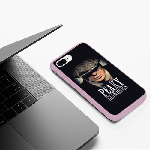 Чехол для iPhone 7Plus/8 Plus матовый Peaky Blinders - Томас Шелби, цвет розовый - фото 5