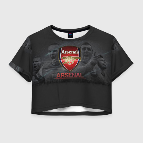 Женская футболка Crop-top 3D Arsenal. Fly Emirates, цвет 3D печать