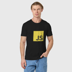 Мужская футболка хлопок JS return true; black - фото 2