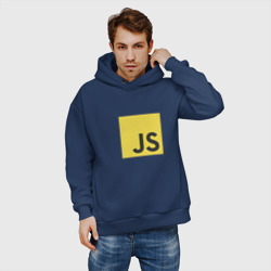 Мужское худи Oversize хлопок JS return true; black - фото 2