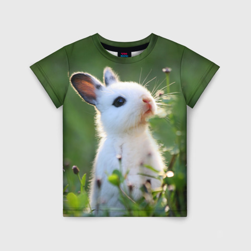 Детская футболка 3D Кролик, цвет 3D печать