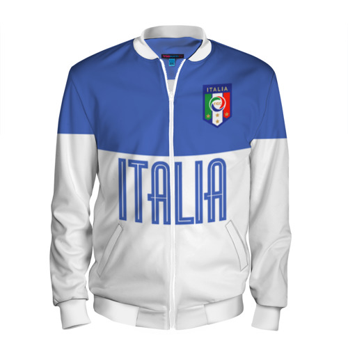 Мужской бомбер 3D Сборная Италии по футболу, цвет белый