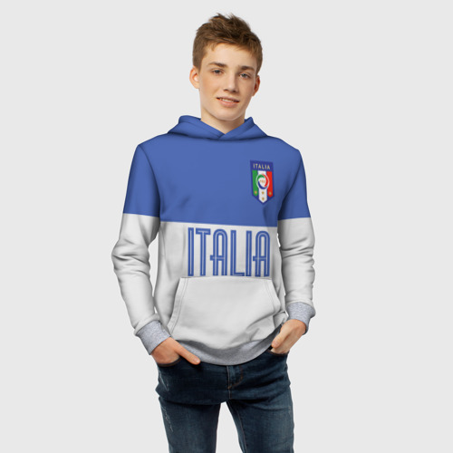 Детская толстовка 3D Сборная Италии по футболу, цвет меланж - фото 6