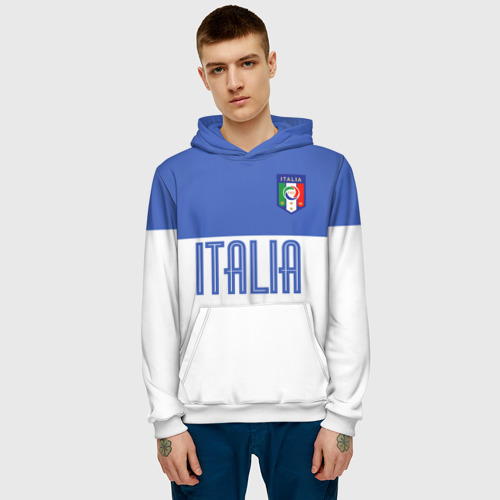 Мужская толстовка 3D Сборная Италии по футболу, цвет белый - фото 3