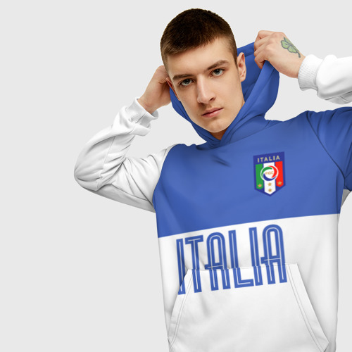 Мужская толстовка 3D Сборная Италии по футболу, цвет белый - фото 5