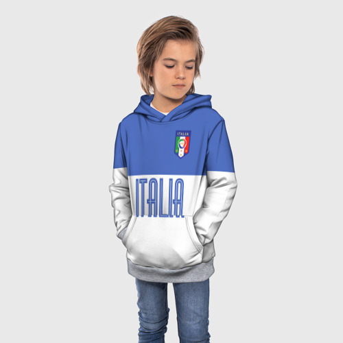 Детская толстовка 3D Сборная Италии по футболу, цвет меланж - фото 3