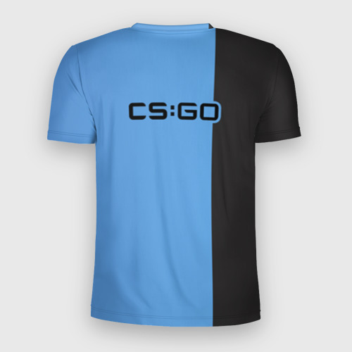 Мужская футболка 3D Slim с принтом CS:GO Силуэт, вид сзади #1