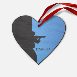 Деревянная игрушка Сердце CS:GO Силуэт