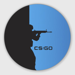 Круглый коврик для мышки CS:GO Силуэт