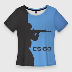 Женская футболка 3D Slim CS:GO Силуэт