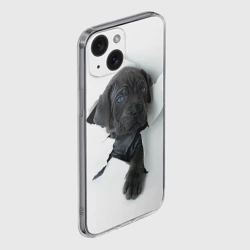 Чехол для iPhone 15 силиконовый с защитой камеры Кане-корсо щенок - фото 2