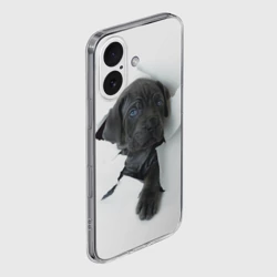 Чехол для iPhone 16 силиконовый с защитой камеры Кане-корсо щенок - фото 2
