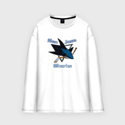 Мужской лонгслив oversize хлопок San Jose Sharks hockey