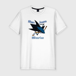 Мужская футболка хлопок Slim San Jose Sharks hockey